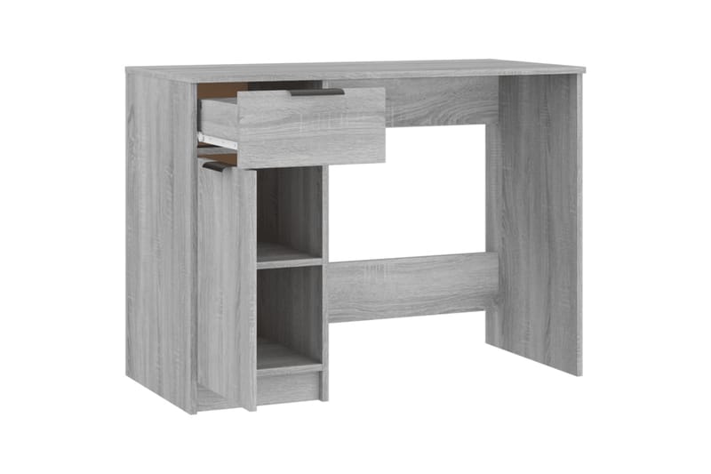beBasic Skrivebord grå sonoma 100x50x75 cm konstruert tre - GrÃ¥ - Møbler - Bord - Kontorbord - Skrivebord