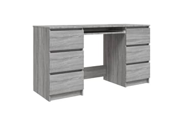 beBasic Skrivebord grå sonoma 140x50x77 cm konstruert tre - GrÃ¥ - Møbler - Bord - Kontorbord - Skrivebord