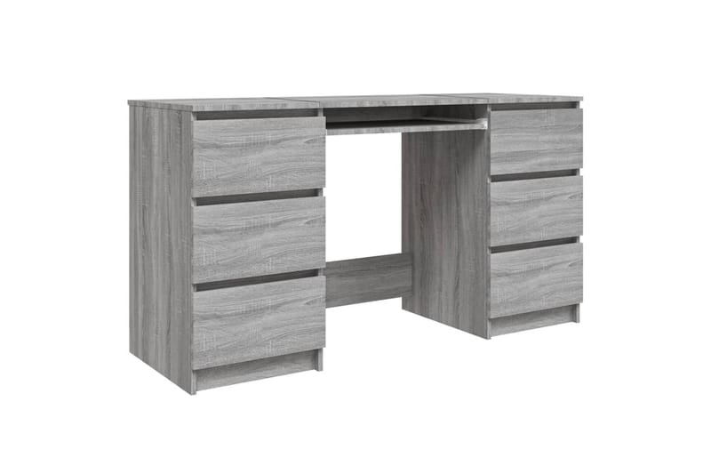 beBasic Skrivebord grå sonoma 140x50x77 cm konstruert tre - GrÃ¥ - Møbler - Bord - Kontorbord - Skrivebord