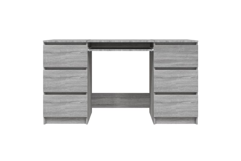 beBasic Skrivebord grå sonoma 140x50x77 cm konstruert tre - GrÃ¥ - Skrivebord