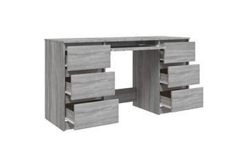beBasic Skrivebord grå sonoma 140x50x77 cm konstruert tre - GrÃ¥ - Møbler - Bord - Kontorbord - Skrivebord