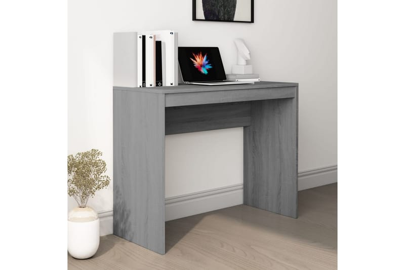beBasic Skrivebord grå sonoma 90x40x72 cm konstruert tre - GrÃ¥ - Møbler - Bord - Kontorbord - Skrivebord
