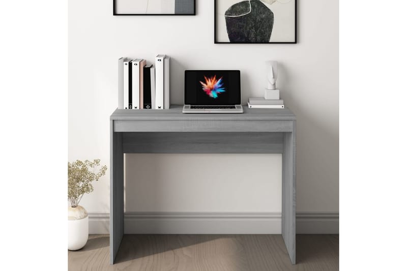 beBasic Skrivebord grå sonoma 90x40x72 cm konstruert tre - GrÃ¥ - Møbler - Bord - Kontorbord - Skrivebord