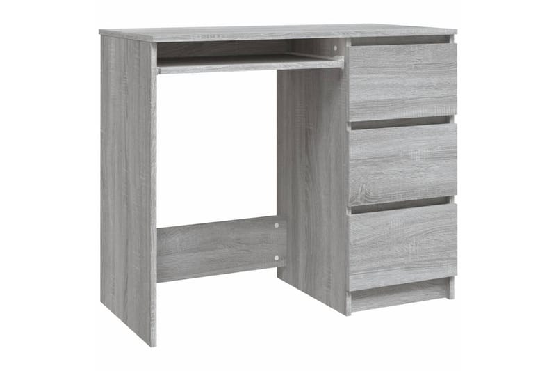 beBasic Skrivebord grå sonoma 90x45x76 cm konstruert tre - GrÃ¥ - Skrivebord