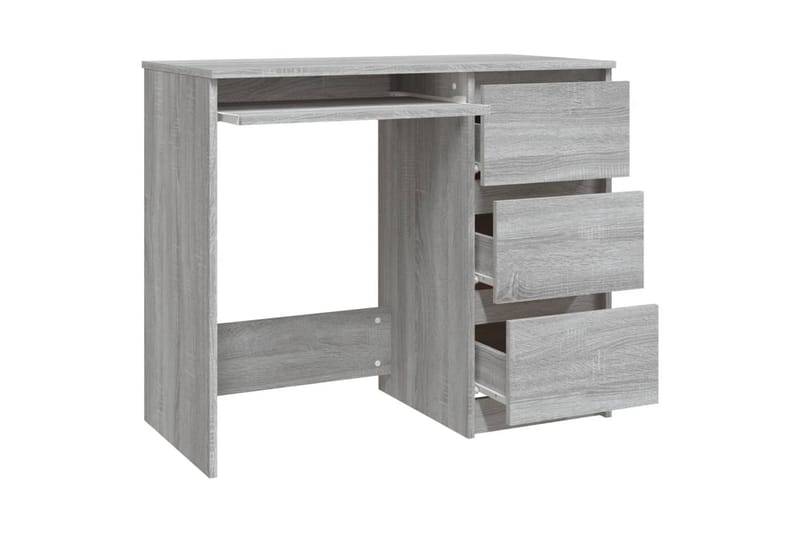 beBasic Skrivebord grå sonoma 90x45x76 cm konstruert tre - GrÃ¥ - Skrivebord