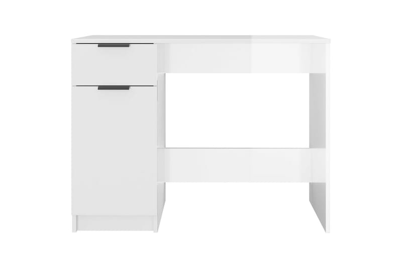 beBasic Skrivebord høyglans hvit 100x50x75 cm konstruert tre - Hvit - Møbler - Bord - Kontorbord - Skrivebord