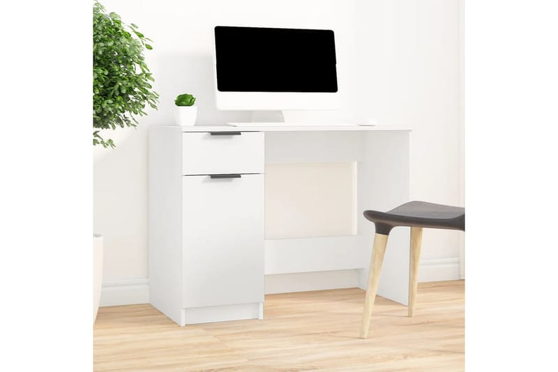 beBasic Skrivebord hvit 100x50x75 cm konstruert tre - Hvit - Møbler - Bord - Kontorbord - Skrivebord