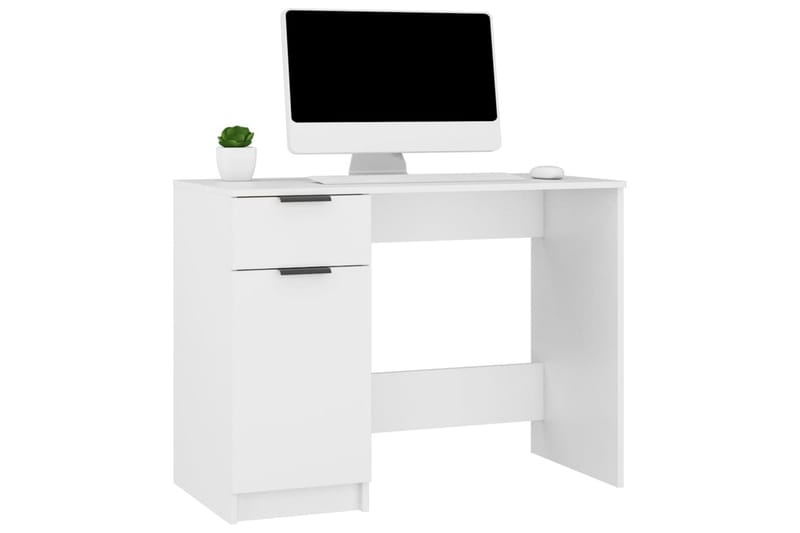 beBasic Skrivebord hvit 100x50x75 cm konstruert tre - Hvit - Møbler - Bord - Kontorbord - Skrivebord