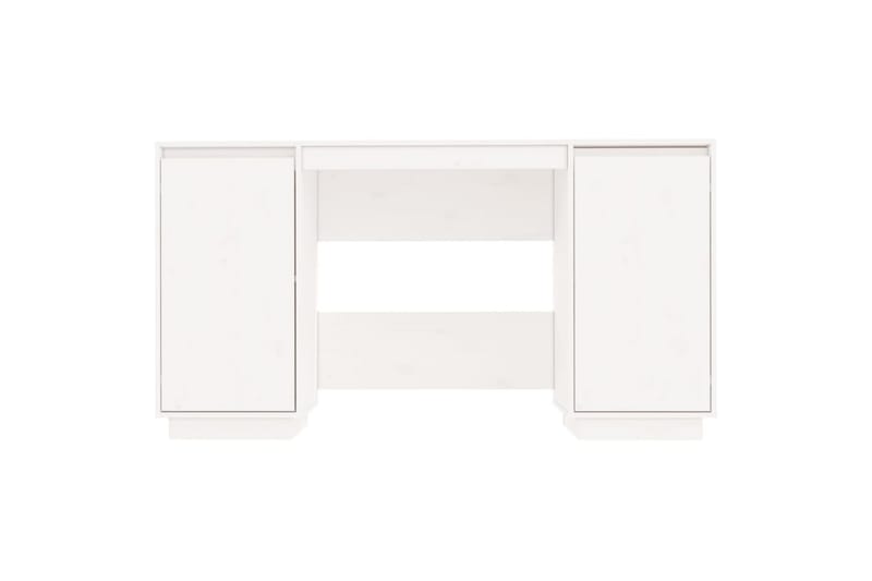 beBasic Skrivebord hvit 140x50x75 cm heltre furu - Hvit - Møbler - Bord - Kontorbord - Skrivebord