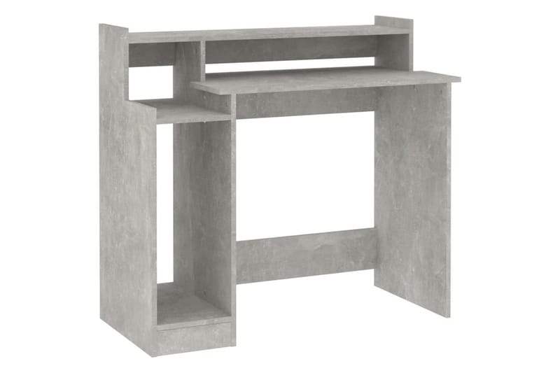 beBasic Skrivebord med LED-lys betonggrå 97x90x45 cm konstruert tre - GrÃ¥ - Møbler - Bord - Kontorbord - Skrivebord