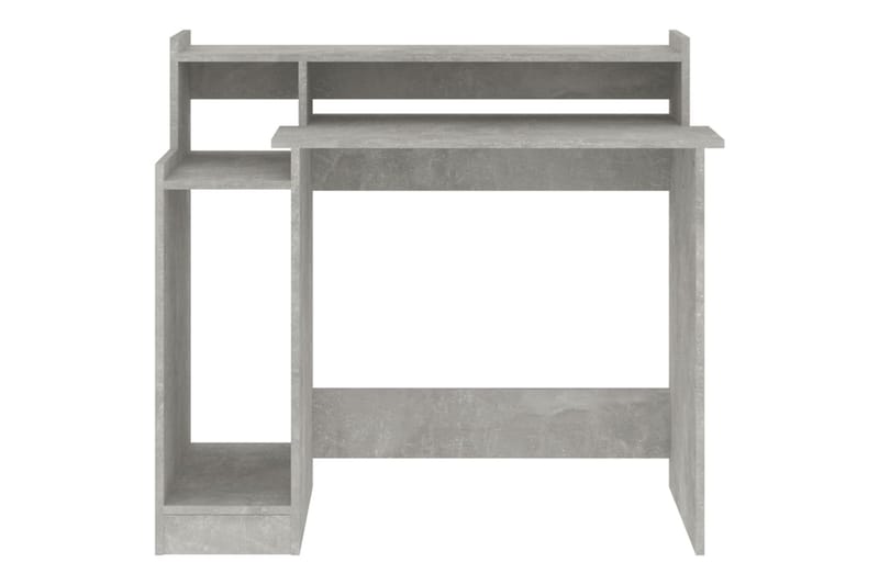 beBasic Skrivebord med LED-lys betonggrå 97x90x45 cm konstruert tre - GrÃ¥ - Møbler - Bord - Kontorbord - Skrivebord