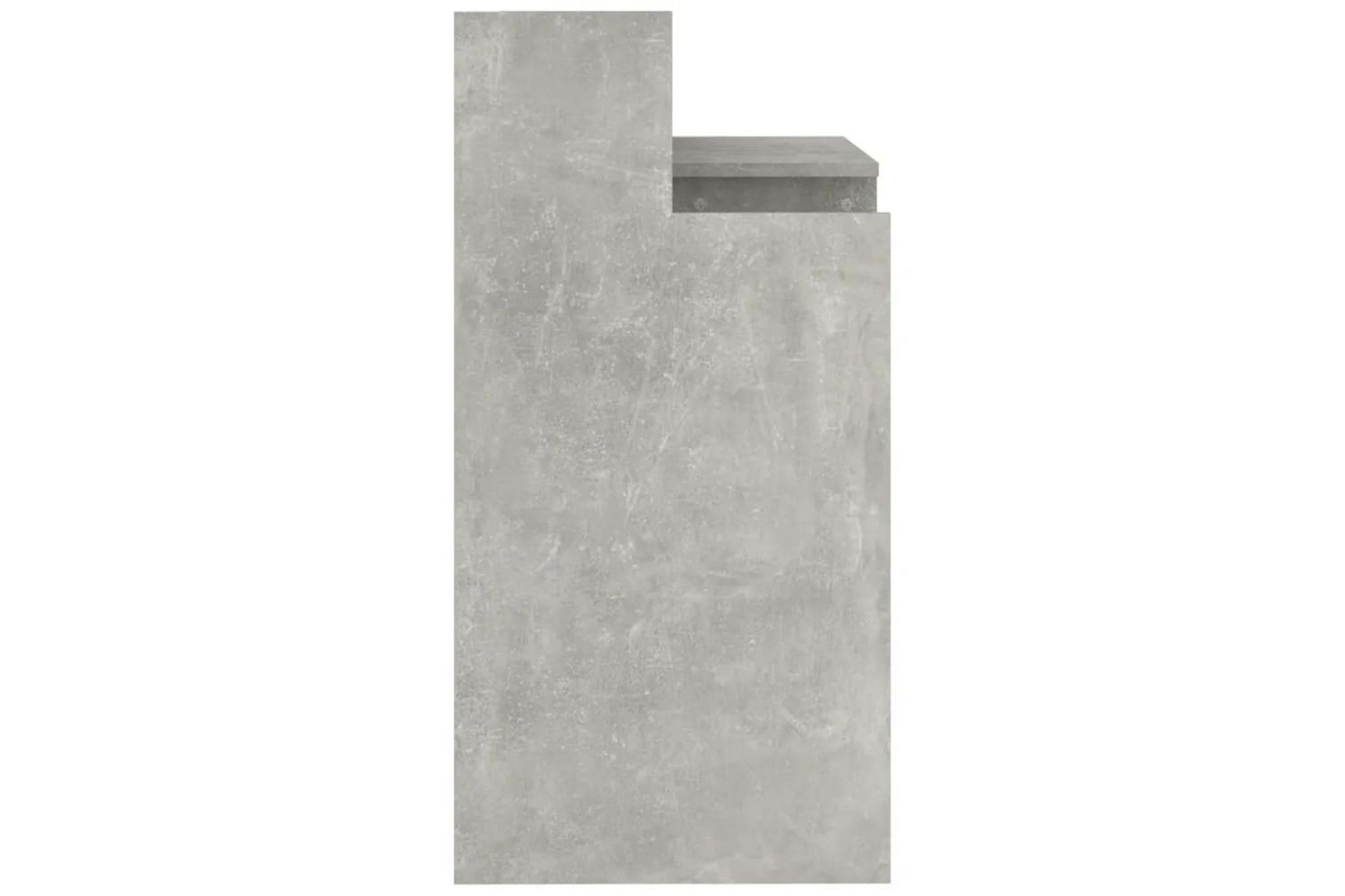 beBasic Skrivebord med LED-lys betonggrå 97x90x45 cm konstruert tre - GrÃ¥ - Møbler - Bord - Kontorbord - Skrivebord