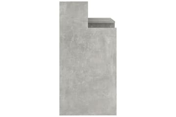 beBasic Skrivebord med LED-lys betonggrå 97x90x45 cm konstruert tre - GrÃ¥ - Møbler - Bord - Kontorbord - Skrivebord
