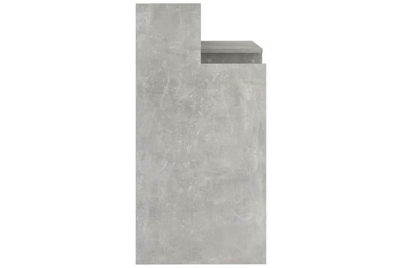 beBasic Skrivebord med LED-lys betonggrå 97x90x45 cm konstruert tre - GrÃ¥ - Møbler - Bord - Kontorbord - Skrivebord