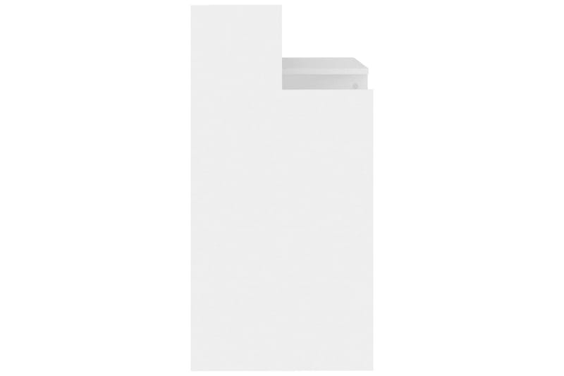 beBasic Skrivebord med LED-lys hvit 97x90x45 cm konstruert tre - Hvit - Møbler - Bord - Kontorbord - Skrivebord