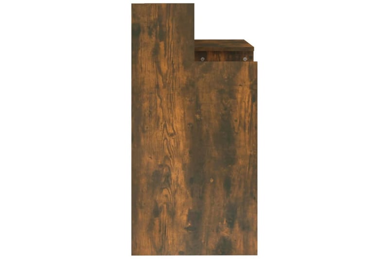 beBasic Skrivebord med LED-lys røkt eik 97x90x45 cm konstruert tre - Brun - Møbler - Bord - Kontorbord - Skrivebord