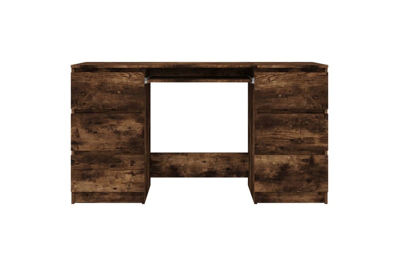 beBasic Skrivebord røkt eik 140x50x77 cm konstruert tre - Brun - Møbler - Bord - Kontorbord - Skrivebord