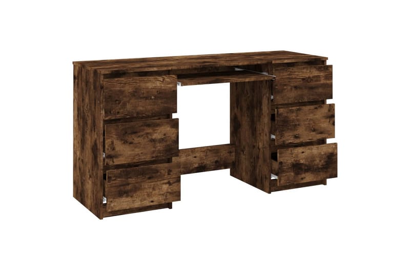 beBasic Skrivebord røkt eik 140x50x77 cm konstruert tre - Brun - Møbler - Bord - Kontorbord - Skrivebord