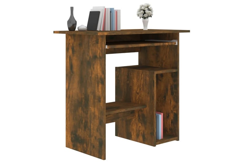 beBasic Skrivebord røkt eik 80x45x74 cm konstruert tre - Brun - Møbler - Bord - Kontorbord - Skrivebord