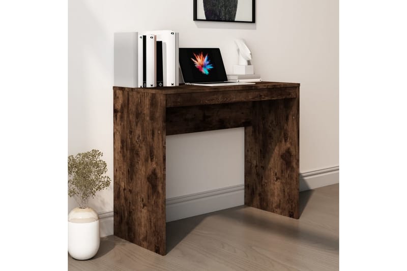 beBasic Skrivebord røkt eik 90x40x72 cm konstruert tre - Brun - Møbler - Bord - Kontorbord - Skrivebord