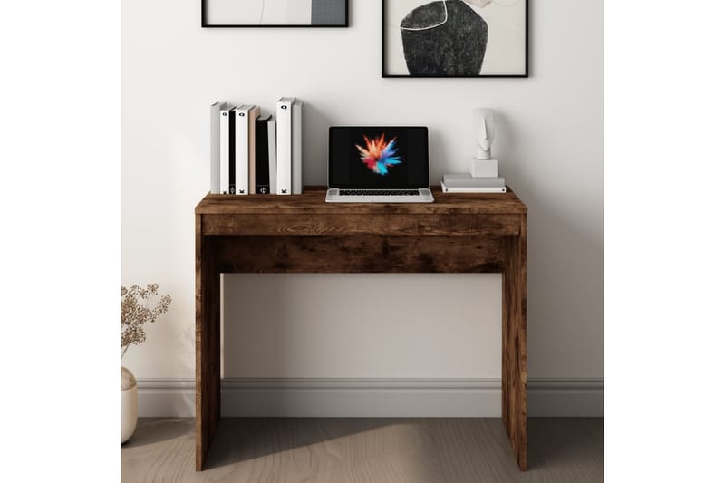 beBasic Skrivebord røkt eik 90x40x72 cm konstruert tre - Brun - Møbler - Bord - Kontorbord - Skrivebord
