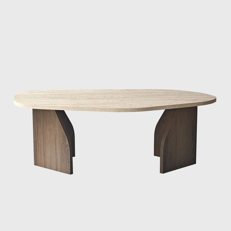 Berriaren Skrivebord 100x35x60 cm, Travertine Walnut