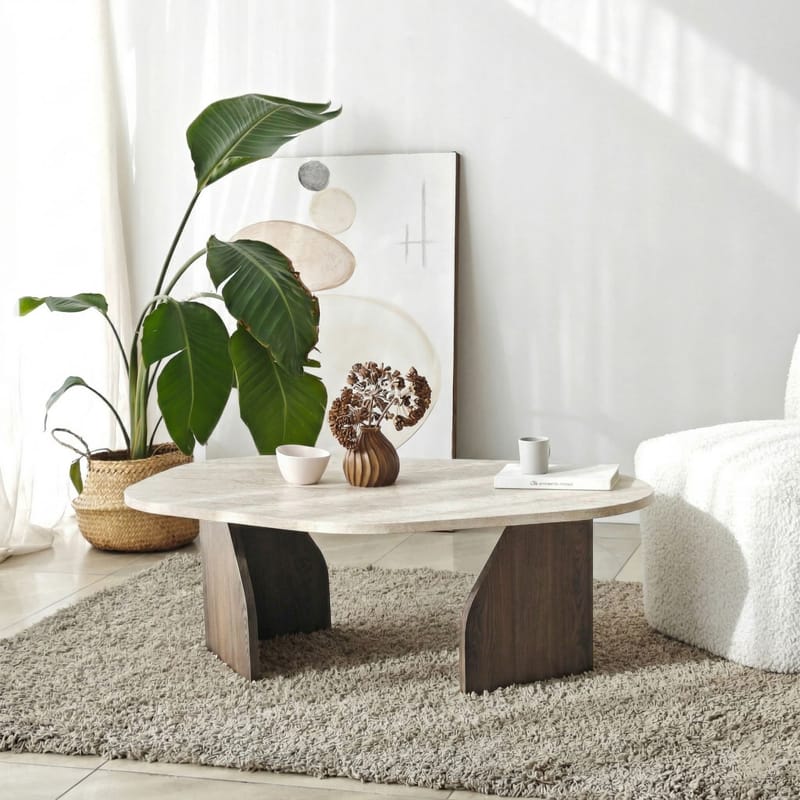 Berriaren Skrivebord 100x35x60 cm - Travertine Walnut - Møbler - Bord - Kontorbord - Skrivebord