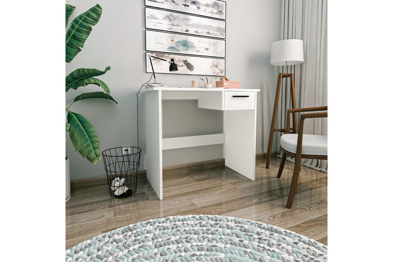 Bralis Skrivebord 45x90 cm - Hvit - Møbler - Bord - Kontorbord - Skrivebord