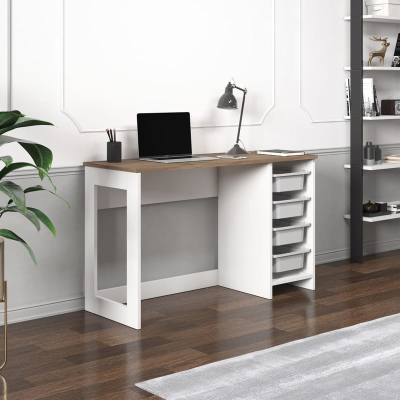 Branik Skrivebord 120x73x45 cm - Antikk valnøtt - Møbler - Bord - Kontorbord - Skrivebord