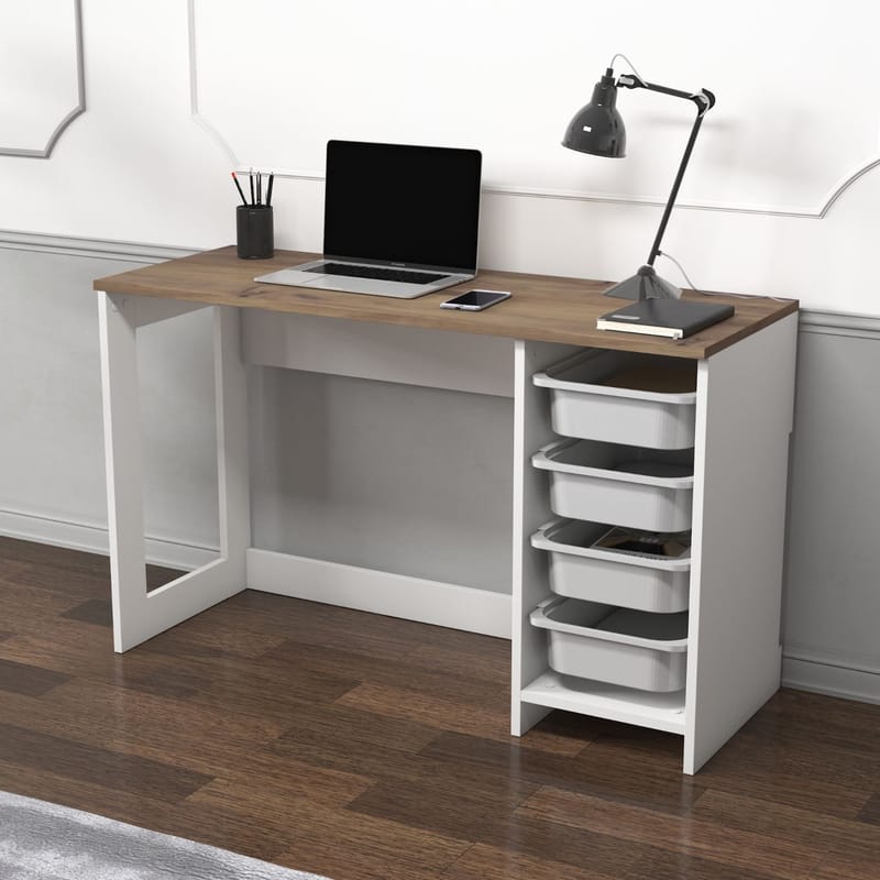 Branik Skrivebord 120x73x45 cm - Antikk valnøtt - Møbler - Bord - Kontorbord - Skrivebord