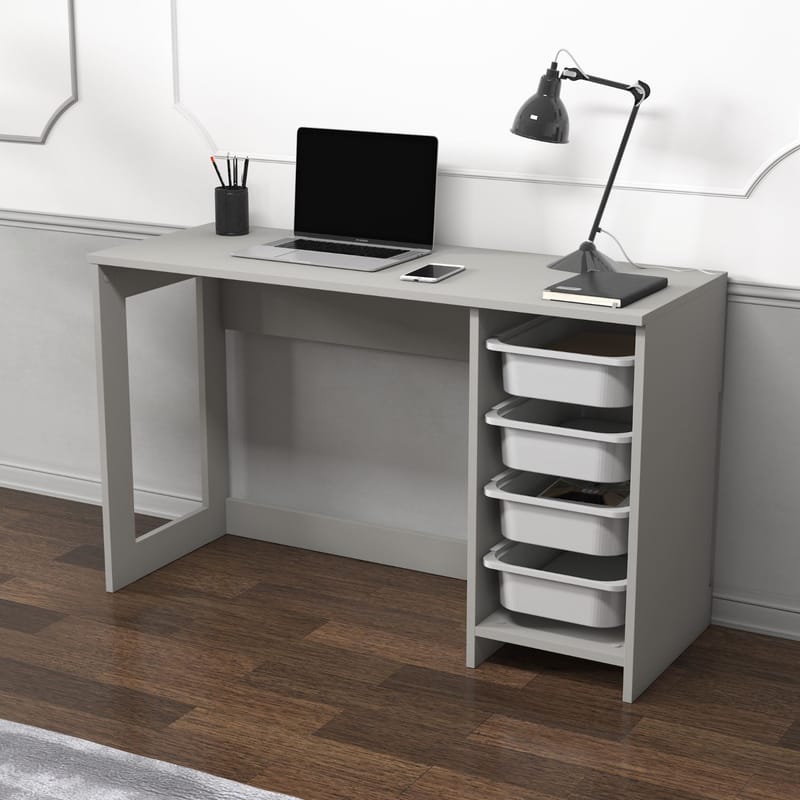 Branik Skrivebord 120x73x45 cm - Grå - Møbler - Bord - Kontorbord - Skrivebord