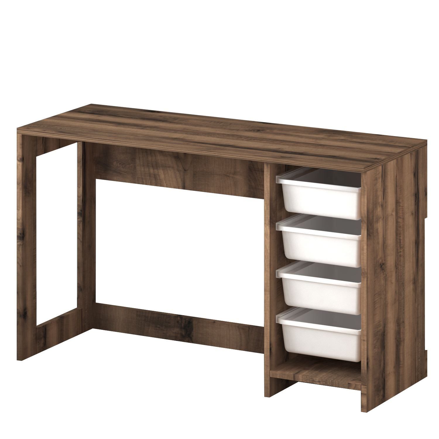Branik Skrivebord 120x73x45 cm - White og Antique Walnut