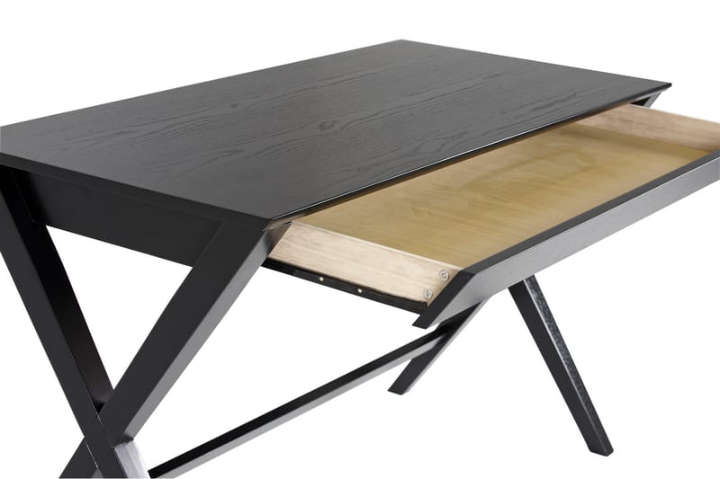 Brixer Skrivebord 120 cm med Oppbevaringsskuff - Natur/Svart - Skrivebord
