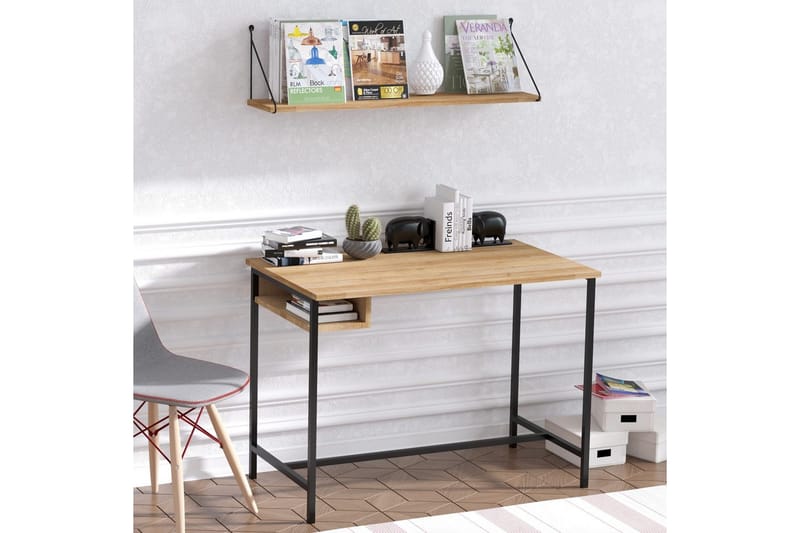 Cadris Skrivebord 60x100 cm - Eik/Sort - Møbler - Bord - Kontorbord - Skrivebord