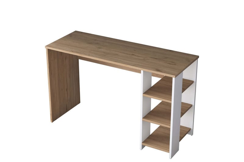 Caeton Skrivebord 45x120 cm - Rødfarget tre/Hvit - Møbler - Bord - Kontorbord - Skrivebord