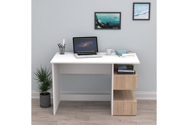 Coren Skrivebord 60x115 cm - Hvit - Møbler - Bord - Kontorbord - Skrivebord