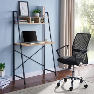 Desk HOME4YOU - eikebark / brun - Møbler - Bord - Kontorbord - Skrivebord