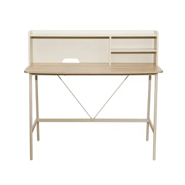 Desk HOME4YOU - lyst tre / beige - Møbler - Bord - Kontorbord - Skrivebord