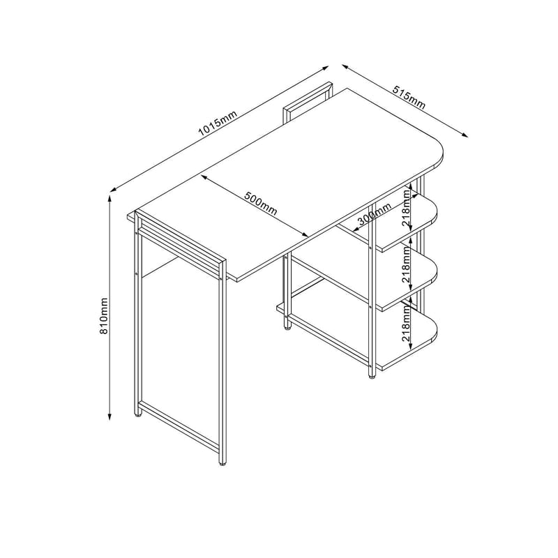 Desk HOME4YOU - lyst tre - Møbler - Bord - Kontorbord - Skrivebord