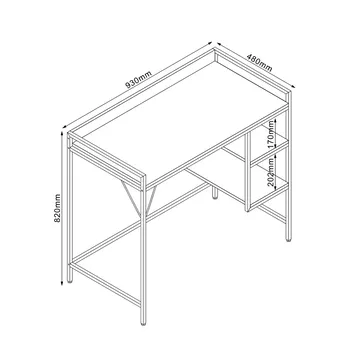 Desk HOME4YOU - lyst tre - Møbler - Bord - Kontorbord - Skrivebord