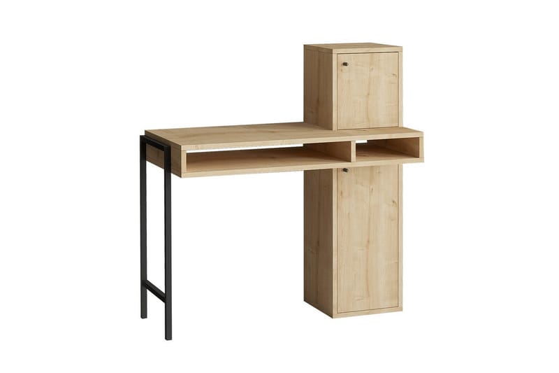 Dora Skrivebord 45x102 cm - Svart/Mellomfarget tre - Møbler - Bord - Kontorbord - Skrivebord