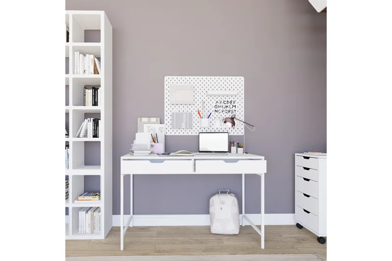 Durusu Skrivebord 55x120 cm - Hvit - Møbler - Bord - Kontorbord - Skrivebord