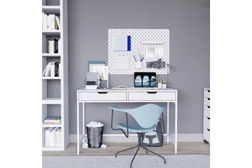 Durusu Skrivebord 55x120 cm med Skuffer i Tre med Metallstativ - Hvit - Møbler - Bord - Kontorbord - Skrivebord