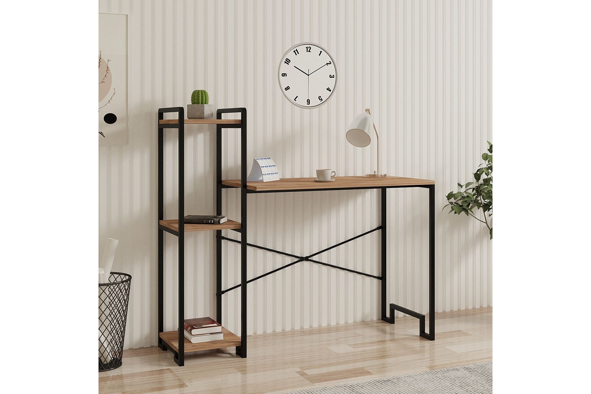 Eion Skrivebord 108x45 cm - Brun/Svart - Møbler - Bord - Kontorbord - Skrivebord