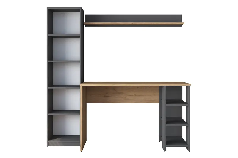 Eireann Skrivebord 45x160 cm, Valnøtt/Antrasitt