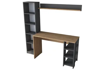 Eireann Skrivebord 45x160 cm - Valnøtt/Antrasitt - Møbler - Bord - Kontorbord - Skrivebord