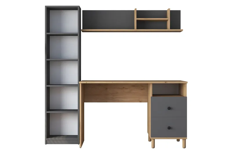 Eireann Skrivebord 50x120 cm - Valnøtt/Antrasitt - Møbler - Bord - Kontorbord - Skrivebord