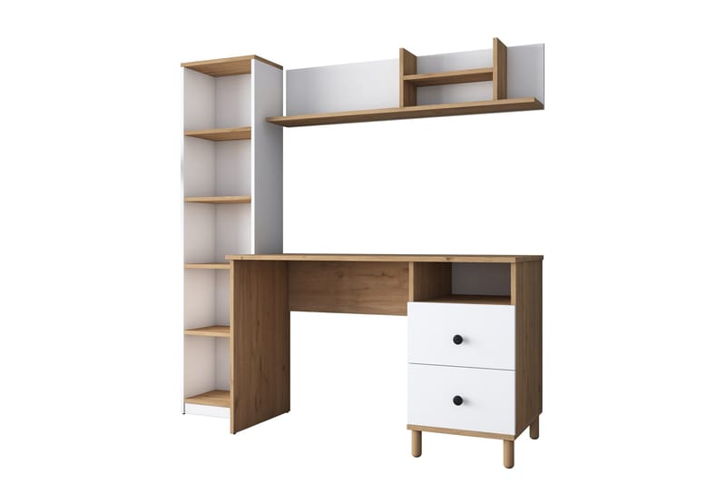 Eireann Skrivebord 50x120 cm - Valnøtt/Hvit - Møbler - Bord - Kontorbord - Skrivebord