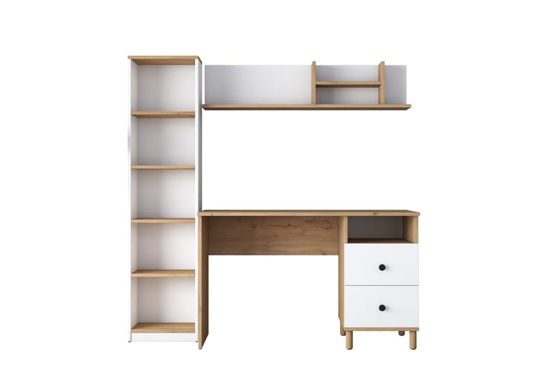 Eireann Skrivebord 50x120 cm - Valnøtt/Hvit - Møbler - Bord - Kontorbord - Skrivebord