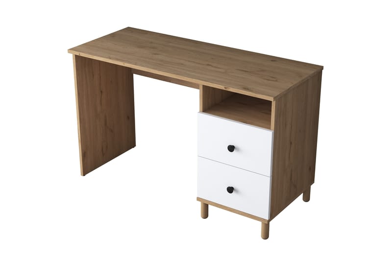 Eireann Skrivebord 50x120 cm - Valnøtt/Hvit - Møbler - Bord - Kontorbord - Skrivebord